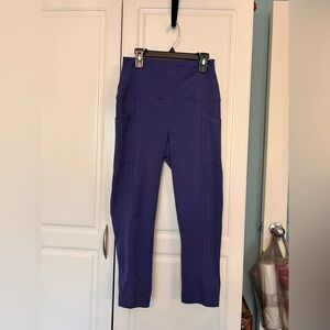 Yogalicious Lux Tribeca Crop 7-8 length Leggings - Purple - Large